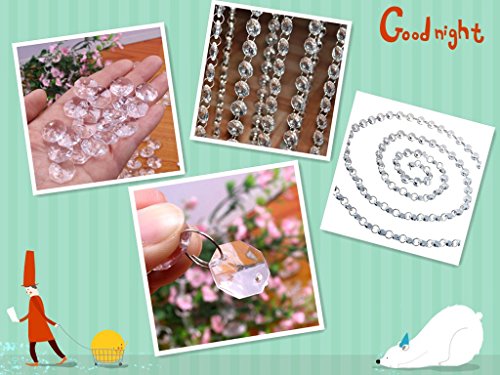 Kipetto 33Ft Crystal Acrylic Gems Bead Strands Hanging Clear Diamond Chain For Wedding Birthday Party Decorations #TOP4