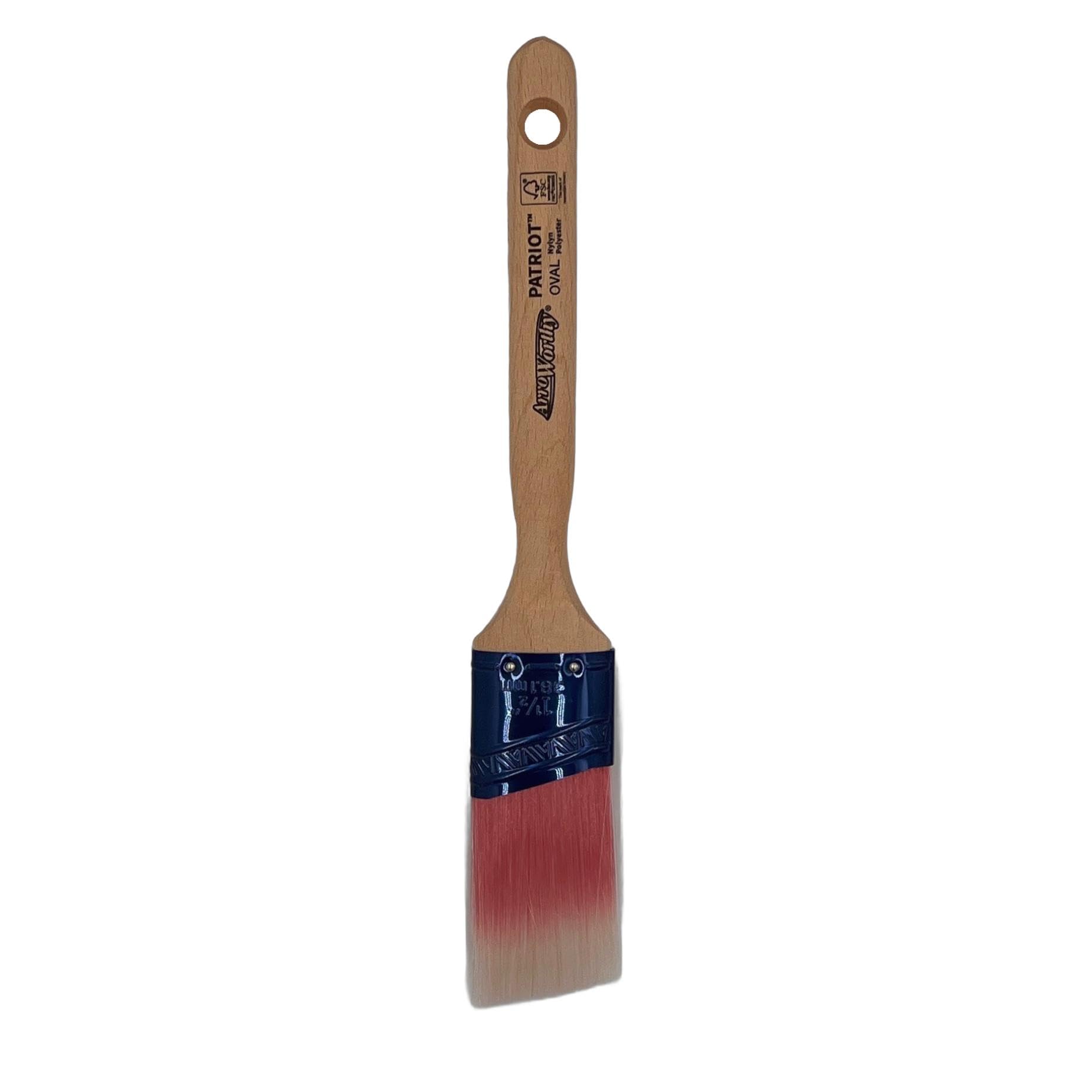 Gripper Cloth White Arroworthy Patriot Semi-Oval Angle Paint Brush 1.5"