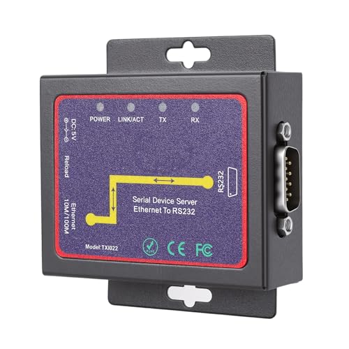 Ya en mundofriki.es: Jectse Servidor Serial Industrial, Convertidor 232 a Ethernet con Modo UDP Cliente Servidor, para Sistemas 7 8 10, Transmisión Bidireccional con Protección ESD (Enchufe de la UE)
