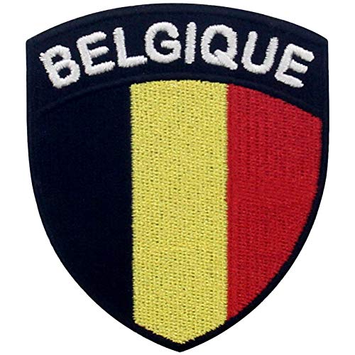 Belgien Schild Flagge Bestickter Aufnäher zum Aufbügeln/Annähen