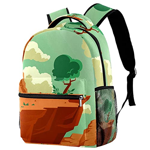 Sac à dos fermeture éclair robuste et motif brique coloré grand volume pour filles et garçons