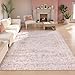 Lahome Pink Rugs for Bedroom Girls,Cute Nursery Rug Boho Area Rugs 5x7,Floral Living Room Rug Carpet Ultra-Thin Soft Washable, Kids Rugs for Playroom Baby Room Decor Dorm (Pink, 5'X7')