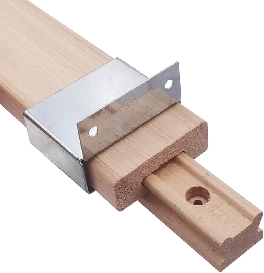 Wooden Drawer Slides 16 Inches Classic Wood Center Guide Track with Slide Glides (1 pcs)