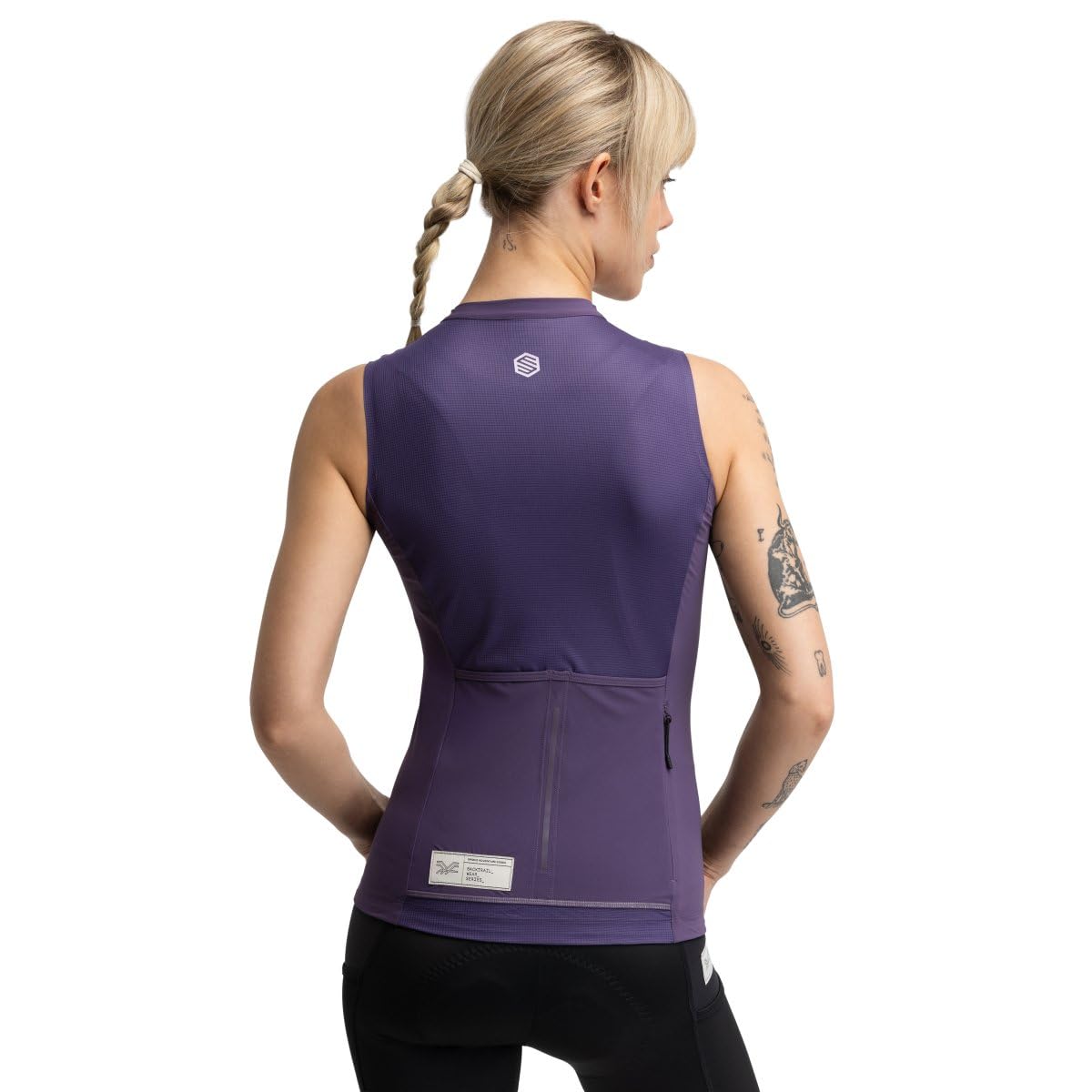 SIROKO Maillot de Gravel sin Mangas Ciclismo GM4 Strata Aubergine Morado