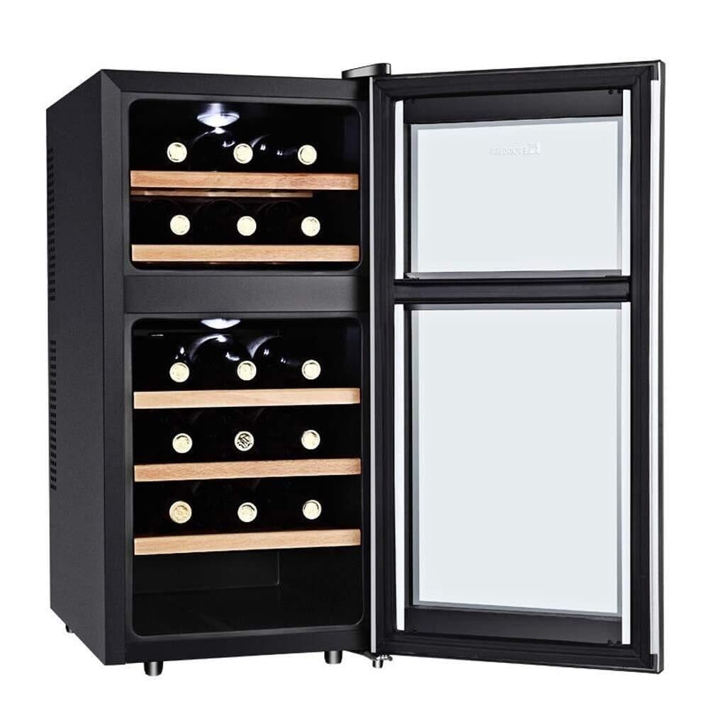 WANGYANN Smart Touch Screen Wine Cooler, 10°C-22°C Digital Temperature Control, Ultra-Quiet Semiconductor Cooling, Countertop Refrigerator for Wine Beverages on Fridge.com