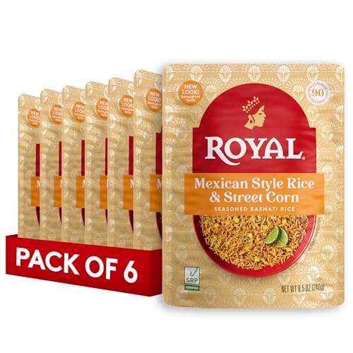 Comparison: Best Microwave Mexican Rice 2 Royal Mexican Street Corn Basmati Rice - Ready to Heat Basmati Rice - (6 Pack) 8.5 oz Microwaveable Pouch