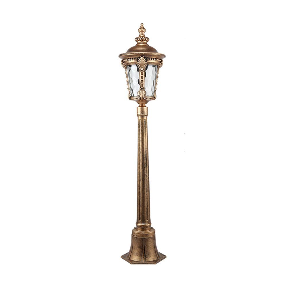 QUSYZD Lamp Post Lights Outdoor, Lamp Post Lights Outdoor, European Retro Street Lights Waterproof E27 Glass Post Lights Outdoor Column Lamps Garden Lawn Landscape,1.7M