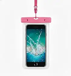 Capa Case para Celular a Prova D'Água Impermeável Transparente Universal Proteção Completa IPX8 Sensível ao Toque Ideal para Praia, Trilhas, Piscina e Viagens (Bege)