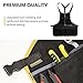 BRITEREE Work Tool Apron for Men and Women, Torso Length with 21 Tool Pockets, Durable Canvas Apron, DIY Enthusiasts (Black Pro)