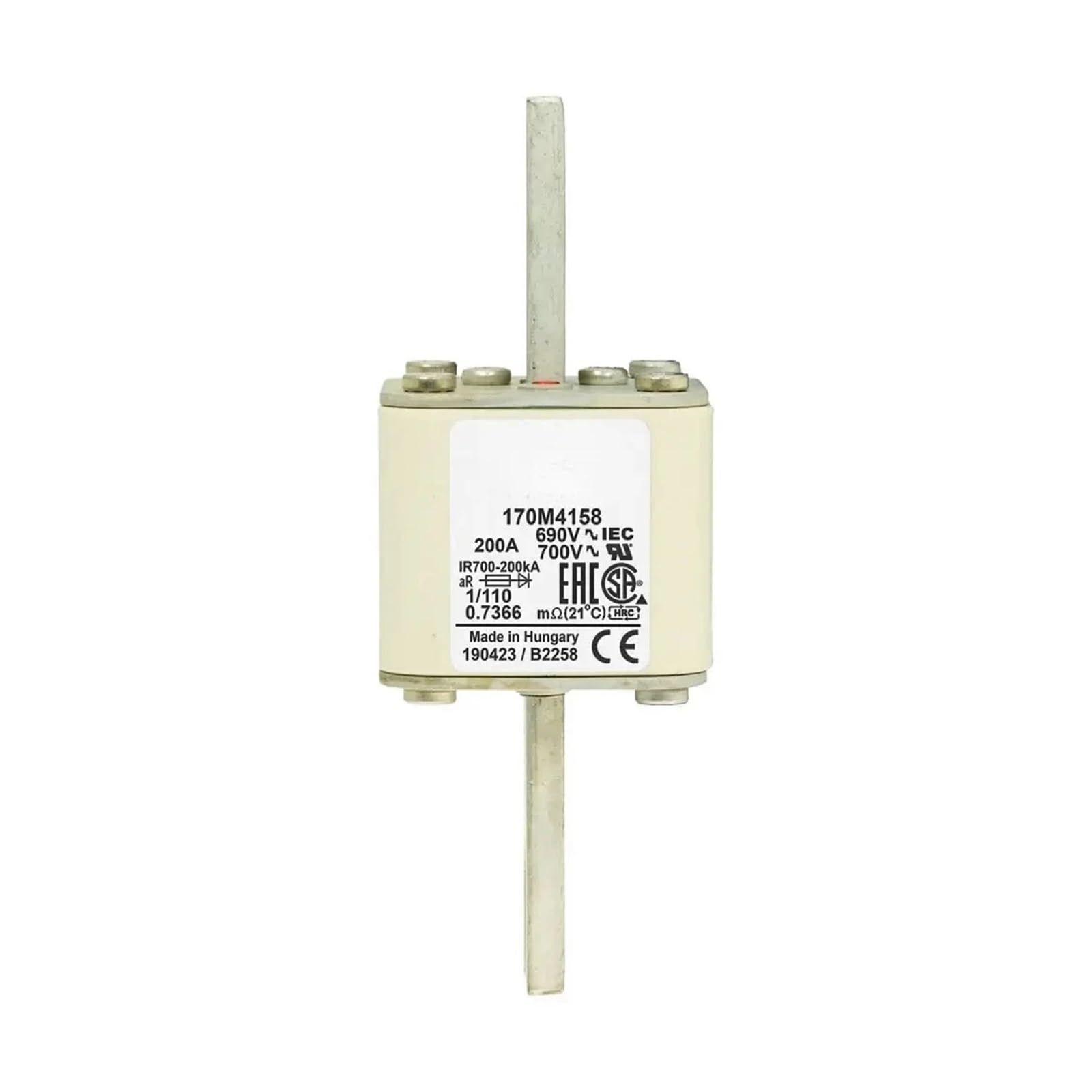 Fusible 170M4214 à action ultra-rapide avec versions 170M4209 170M4210 170M4211
