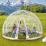 Lakenbroade Carpa Tipo Domo para jardín de 12 pies, iglú para Exteriores con Cubierta Transparente de PVC, Carpa Tipo Domo de Burbujas geodésica Impermeable para jardín, Invernadero