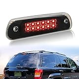 KAKABAS LED 3rd Third Tail Brake Light for Grand Cherokee,Center High Mount Stop Light Compatible with Jeep Grand Cherokee 1999-2004 (Smoked Black)