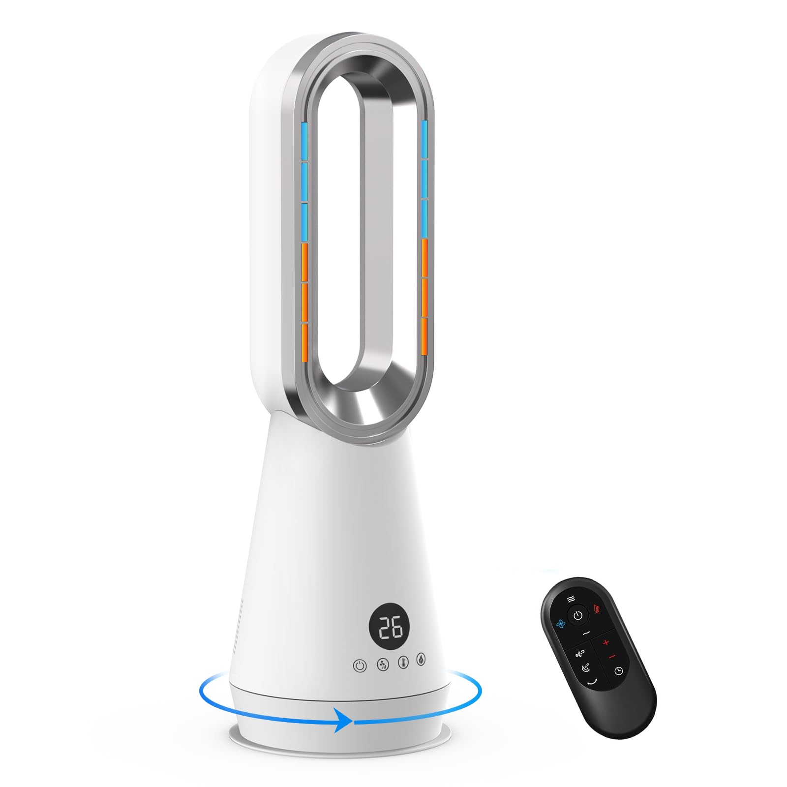 Amazon | タワーファン【2026革新冷暖兼用・1台6役・羽根なし扇風機
