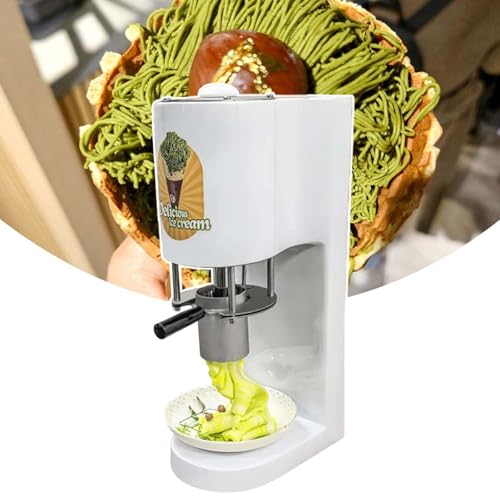 HCAUYNN Spaghetti-Eismaschine Mit 4 Formen, Eismaschine FüR Spaghetti-EIS, Eismaschine FüR Familienfeiern