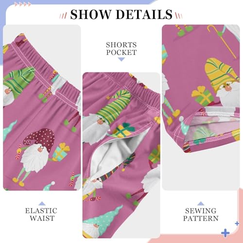 Lovely Cartoon Gnome Boys Long Pants Soft Trousers Elastic Waist Kids Lounge Bottoms with Pockets S-XL4