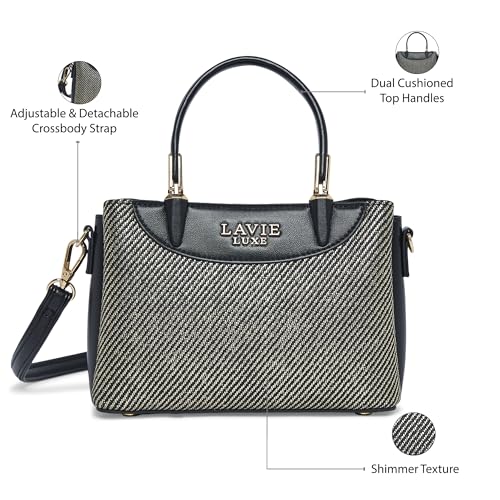 Image of Lavie Luxe Women's Glam Bella 3 Comparment Tote Handbag | Tote Bag For Work | Ladies Purse | Stylish Shoulder Bag | Gift For Women