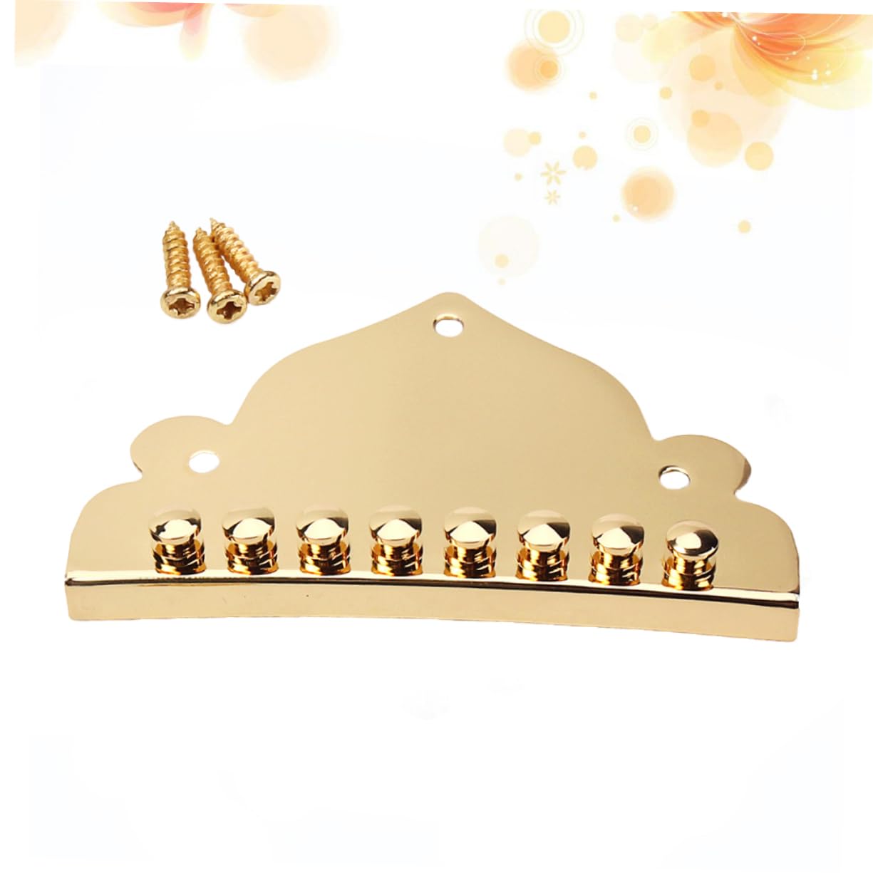 Wakauto Chrome Mandolin Tailpiece for 8 String Guitar Qb01 Metal Mandolin Part