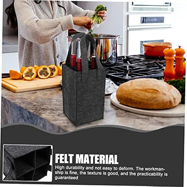 Zerodeko 9 Bolsas De Vino Viajes Navidad Champán Camping Botellas Cumpleaños con Picnic Fiesta Carrito Portadores Divididos Reutilizables Bolsa Flexible Soporte De