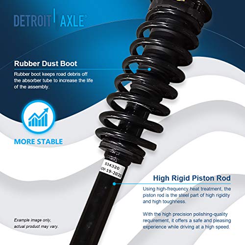 Image of Detroit Axle - 6pc Front Struts Sway bars for Benz GL320 GL350 GL450 ML320 ML350 ML450 ML500 [w /o ADS] Replacement 2 Struts with Coil Spring 2 Sway bar Links 2 Outer Tie Rods