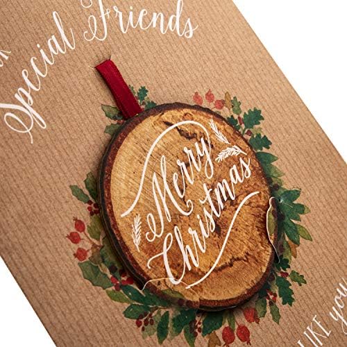 Hallmark Christmas Card for Friends - Contemporary Design with Hanging Keepsake