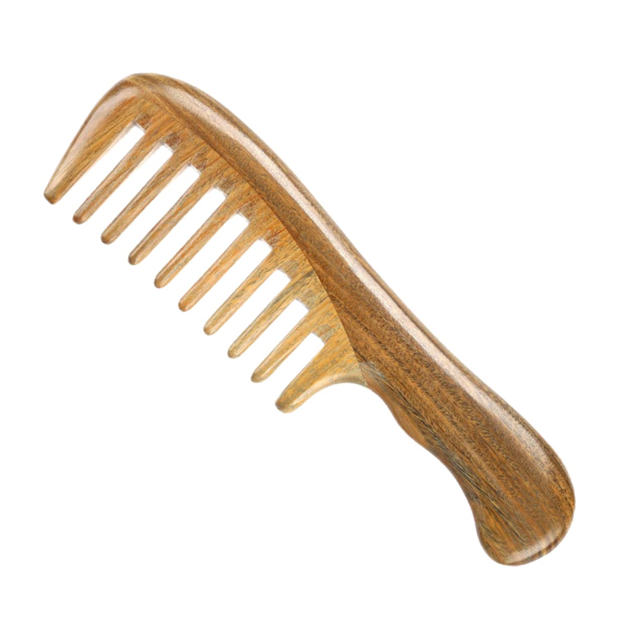 Peine De Masaje De Dientes Anchos Peine De Madera De Sándalo Natural Dientes Anchos y Para Peinar El Cabello