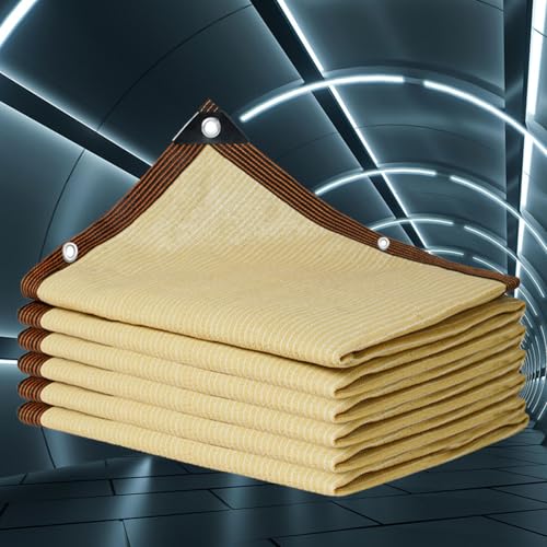 KSQP Filet Ombrage Microperforée Beige Voile ombrage Toile Pergola 4x3 Filet d'ombrage pour Plantes Bâche en, Filet De Protection Filet D'intimité,beige-3x4m