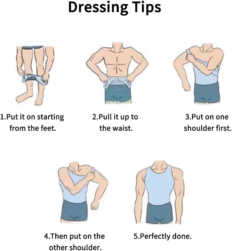 Men's Body-Shaping Abdominal Tummy-Control Vest, Gynecomastia Chest Compression Underwearnd Body Shaper Tank Top - Image 7