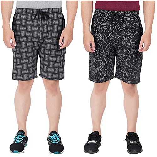 Image of FEEL TRACK Men Cotton Regular Fit Shorts