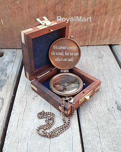 Brújula grabada Royalmart, Brújula personalizada y funcional miniatura 5