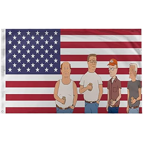 Banger - King of the Hill TV Show - America Flag Motivational Inspirational Office Gym Dorm Wall Decor Design on a 3X5 Feet Flag with 2 Grommets for Easy Outdoor Hanging. Authentic BANGER FLAG Cover