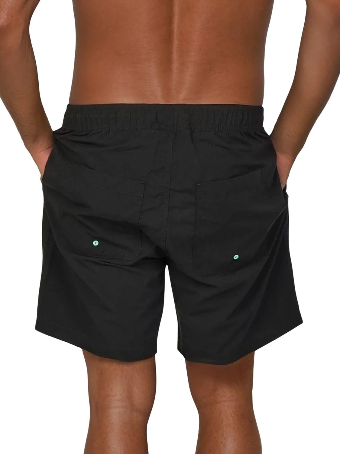 riverso RivDavid - Bañador corto para hombre, 2 unidades, con cordón de 100% poliéster