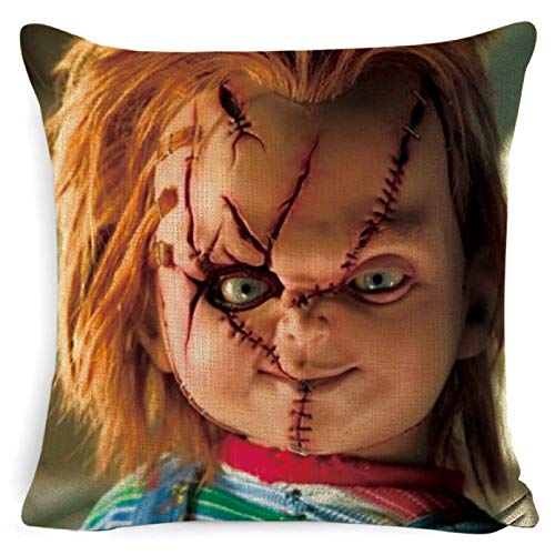 Funda Cojine Funda Almohada Fundas de arte de películas de terror funda de almohada impresa decoración de sofá de coche funda de almohada decoración del hogar de Halloween funda de cojín de lino