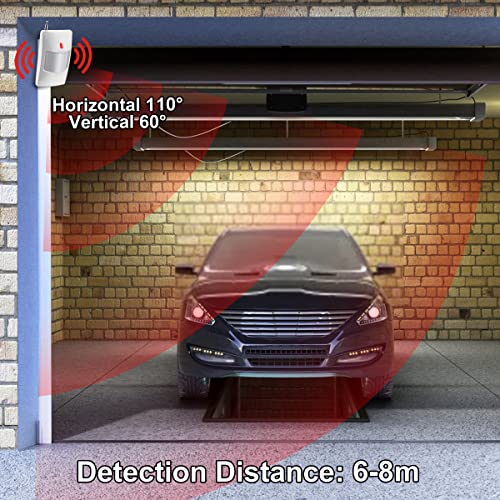 Alarmanlage Wohnung Set, 7-teiliges Set mit 115 dB, Bewegungssensor, Tür- und Fenstersensor und...