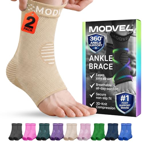 Modvel Foot & Ankle Brace Socks for Sprained Ankle...