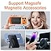 COJOC 3PCS for Magsafe Ring Sticker,Universal Magnetic Conversion Adapter Compatible with Wireless Charging Accessories for iPhone 17/Air/16/15/14 Series, Galaxy Series and Phone Case,Orange