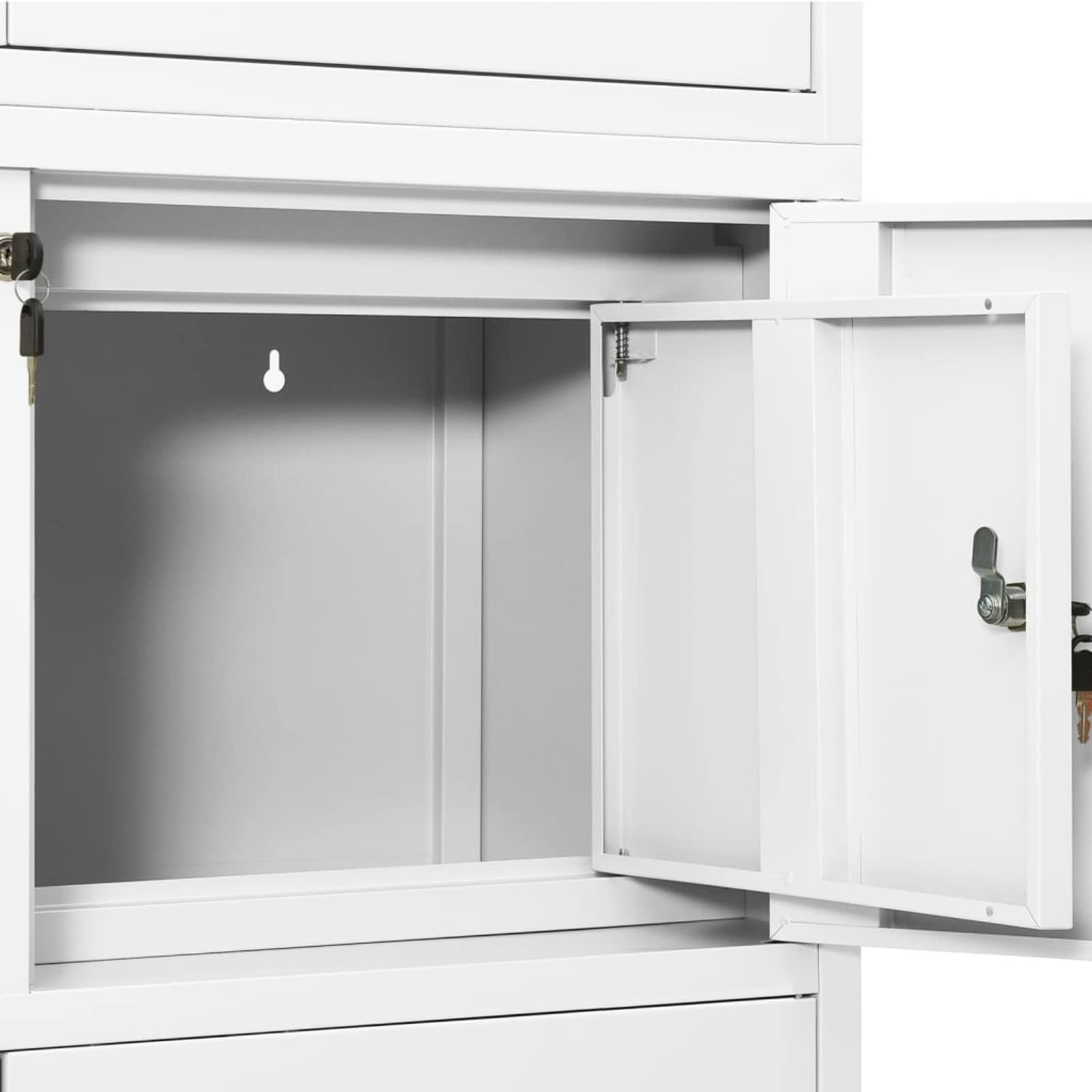 Homgoday Armadio Armadietto Armadietto Scuola Libri Archivi Archivio Archivio Ufficio Archivio Armadio Armadietto Armadietto in Acciaio Grigio Chiaro 90x40x180 cm Bianco
