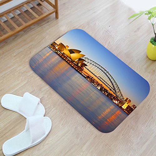 Binpon123 Flannel Microfiber Door Mat Rug Sydney September The Sydney Opera House Viewed From Circular Quay In Sydney Australia On 24 X 40 Inch