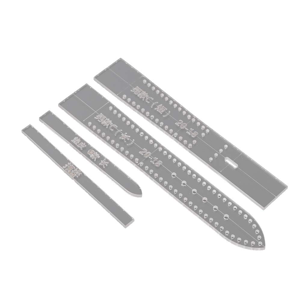 Myazs 20-18 4Pcs/Set Transparent Acrylic Watch Strap Band Stencil Template Mold Diy Leather Diy
