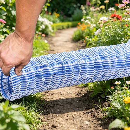Pvc Soft Infiltration French Drain Pipe 6 Inch Corrugated Drain Pipe Rapid Drainage Convenient Connection and Customizable Suitable for Gardens Lawns and Patios L-6m/19.7ft