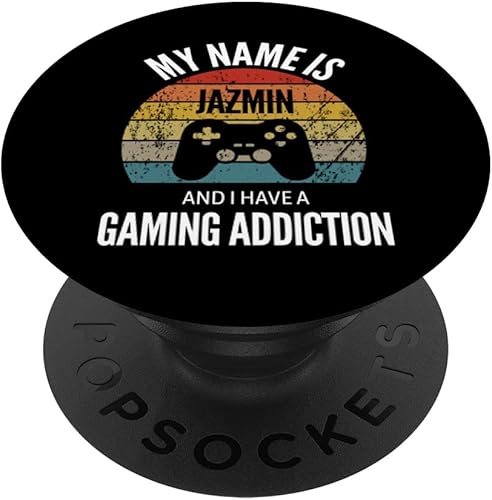My Name Is Jazmin And I Have A Gaming Addiction PopSockets Swappable PopGrip