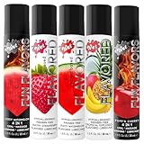 Wet Flavored Sampler Pack, 1 Fl Oz Pack of 5 Tasty Lubes, Premium Personal Lubricant, Travel Size, for Men, Women and Couples, Ideal for Foreplay, Paraben Free, Gluten Free, Stain Free, Sugar Free