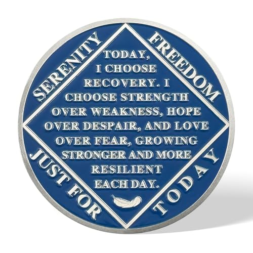 Image of Nautical NA Sobriety Coin - AA Chips and Medallions for Narcotics Anonymousa | Sobriety Chips Addiction Recovery Gifts for Celebrating Recovery Anniversary Milestones | Sobriety Gifts for Women &Men