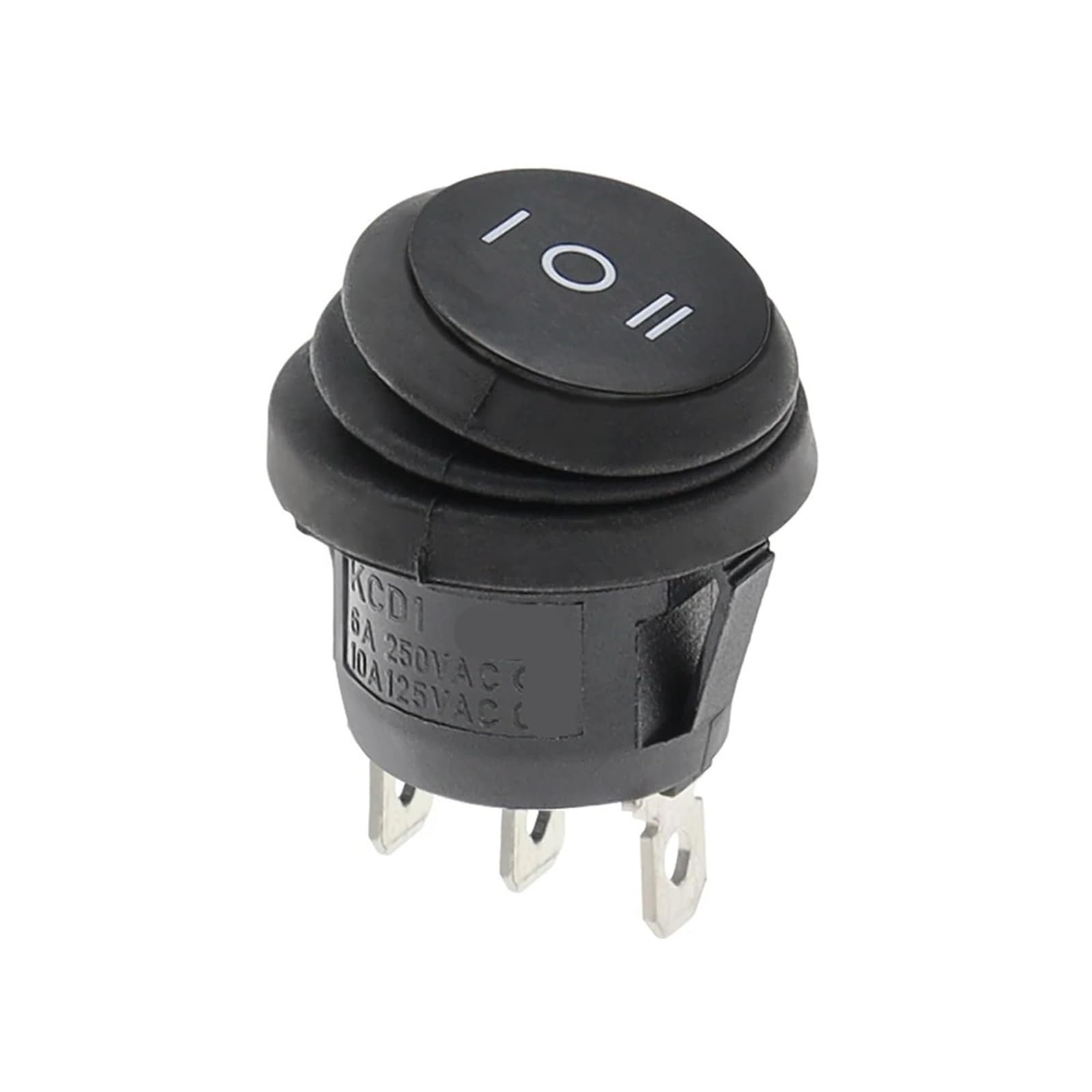 Interrupteur marche/arrêt 3 broches SPST 6A 10A pour circuit de commande AC - 3