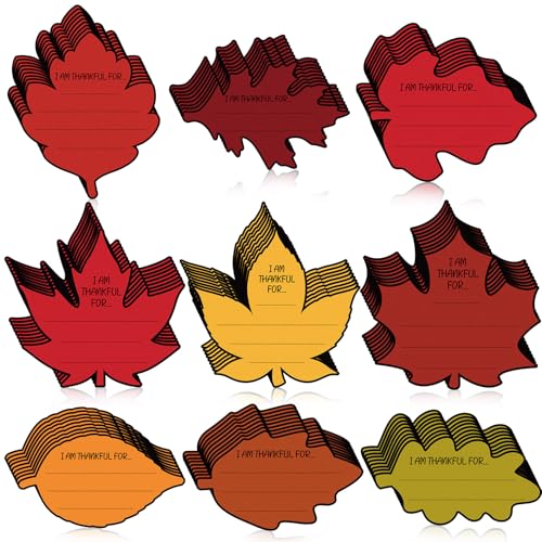 Engrowtic 90 Pcs Cartes de feuilles reconnaissantes pour l'Action de grâces