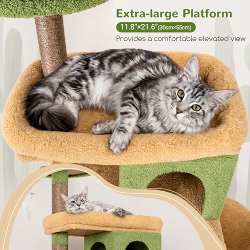 Heavy Duty Cat Tree for Large Cats with Scratching Posts & Cozy Condo - Image 3
