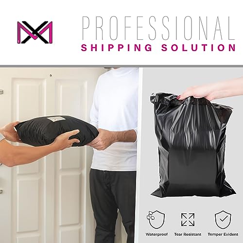 MXtore-Postage-Bags-for-Clothes-Pack-of-20-Black-14x19-inch-Parcel-Bags-for-Posting-Clothes-Self-Seal-Postal-Bags-Packaging-Bags-Tear-Resistant-Mailing-Bags-Shipping-Bags