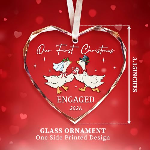 Image of Engagement Gifts for Couples,Engaged Ornament 2026,First Christmas Engaged