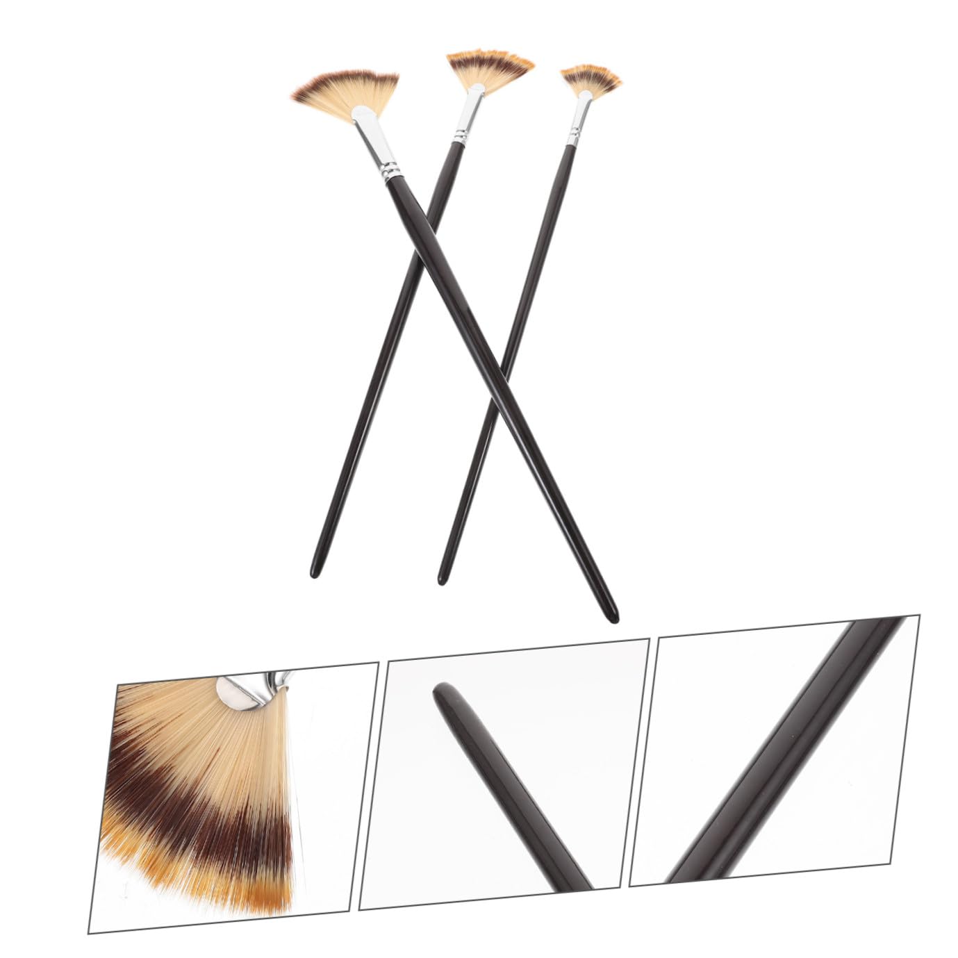 SEWACC 9stücke Teiliges Pinselset Für Künstler Flachpinsel Und Fächerpinsel Holz Für Öl Und Acrylmalerei Für Einsteiger Und Profis Langlebig Und Vielseitig Einsetzbar