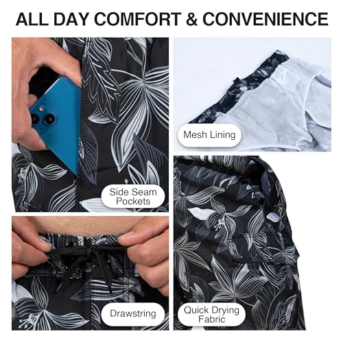 Image of Kanu Surf Men's Wade Mens Swim Trunks Quick-Dry Swim Shorts Men, 5.5 - 9 Inch Inseam (Regular & Extended Sizes)