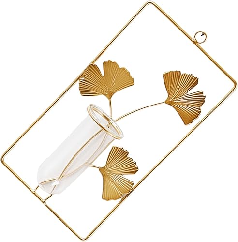 YARNOW Jarrón colgante de pared, decoración de pared, adorno de cristal montado en la pared, adorno para el hogar